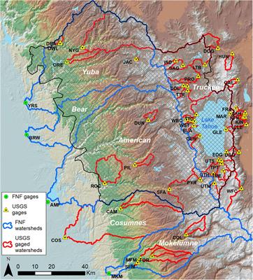 Water balance for gaged watersheds in the Central Sierra Nevada, California and Nevada, United States